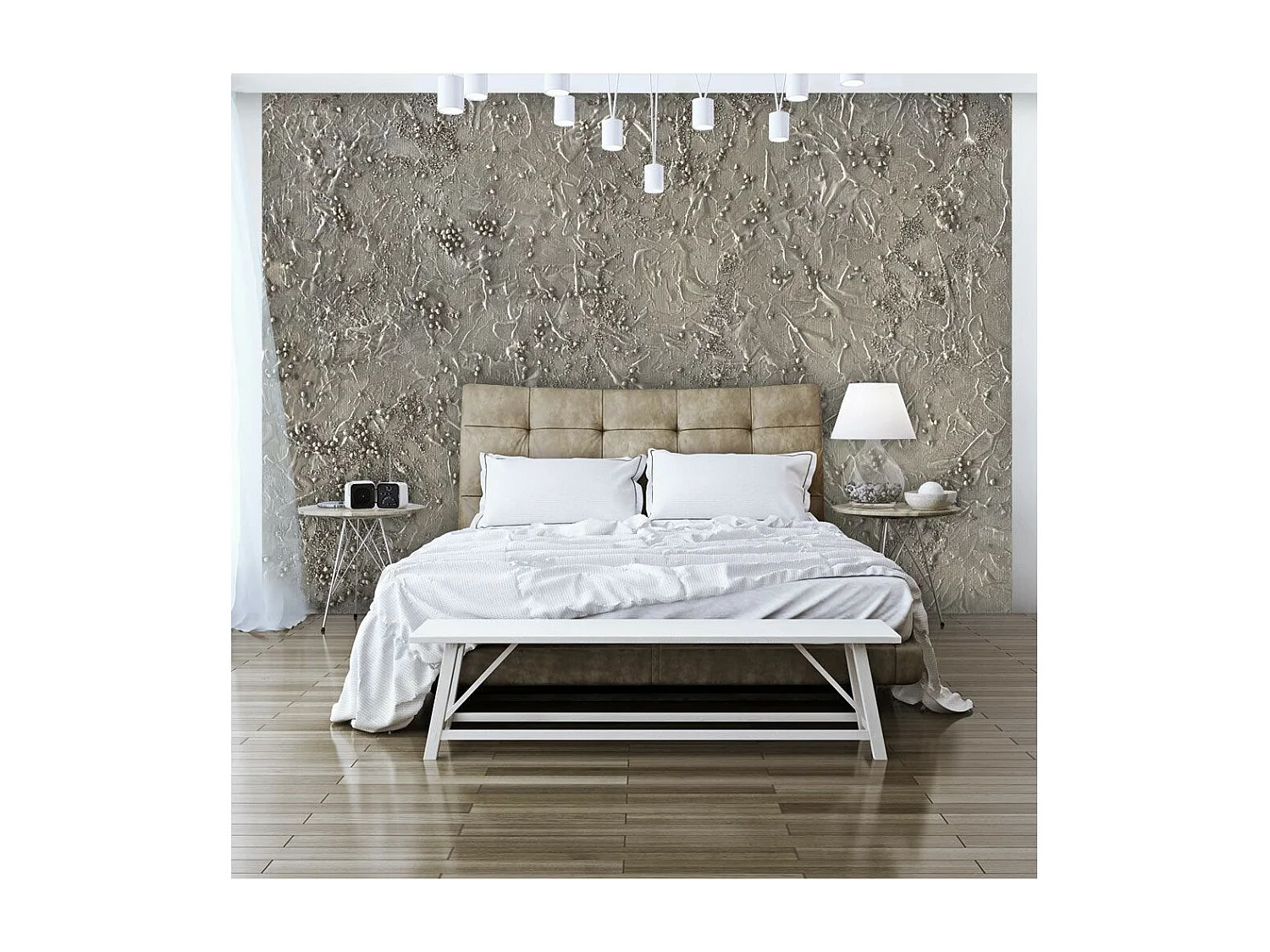 Papier Peint "Silver Serenade" 140 x 200 cm