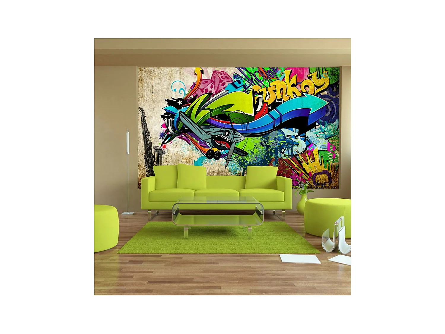 Papier Peint "Funky Graffiti" 175 x 250 cm