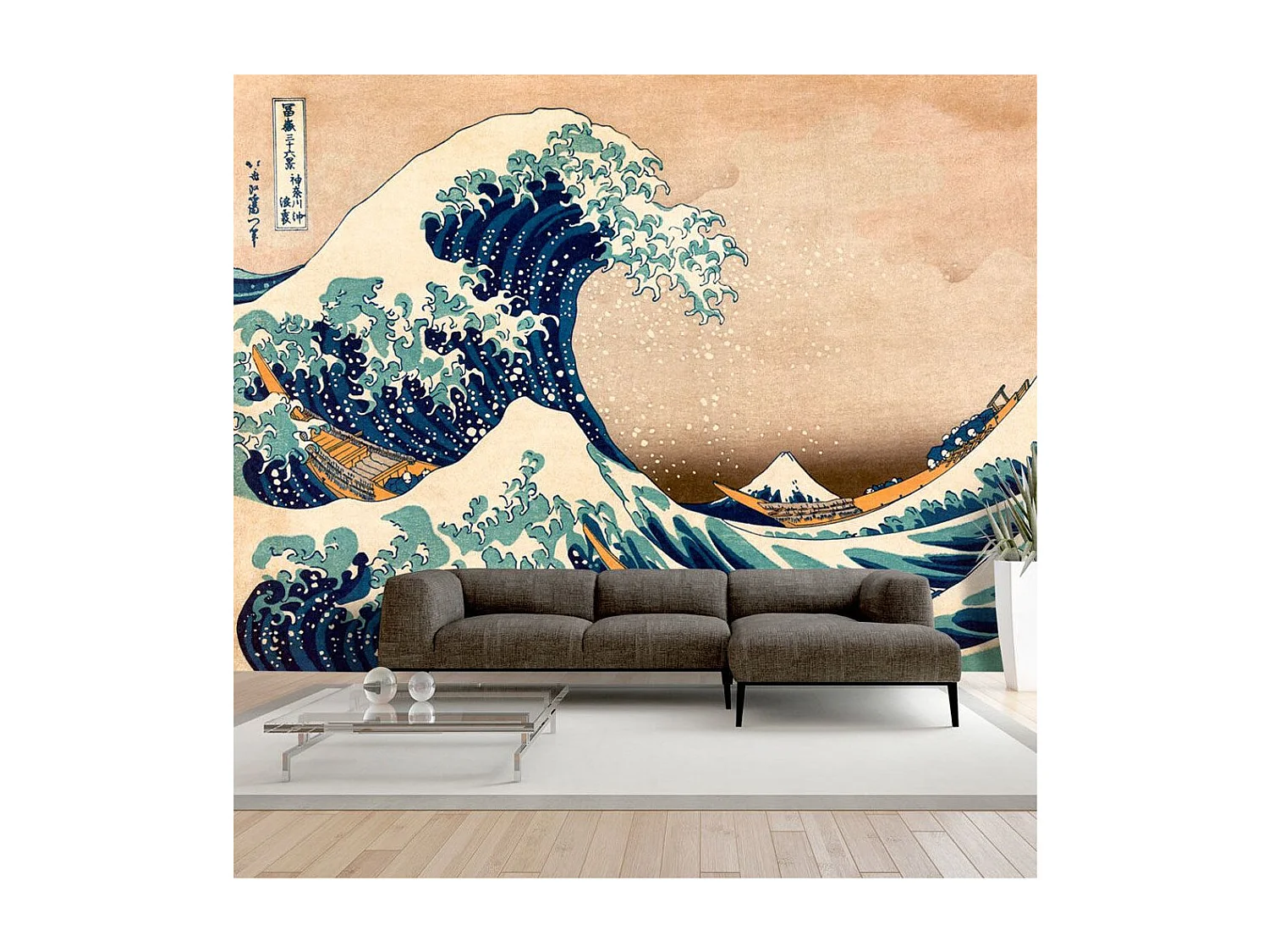 Papier Peint "Hokusai : the Great Wave off Kanagawa Reproduction" 140 x 200 cm