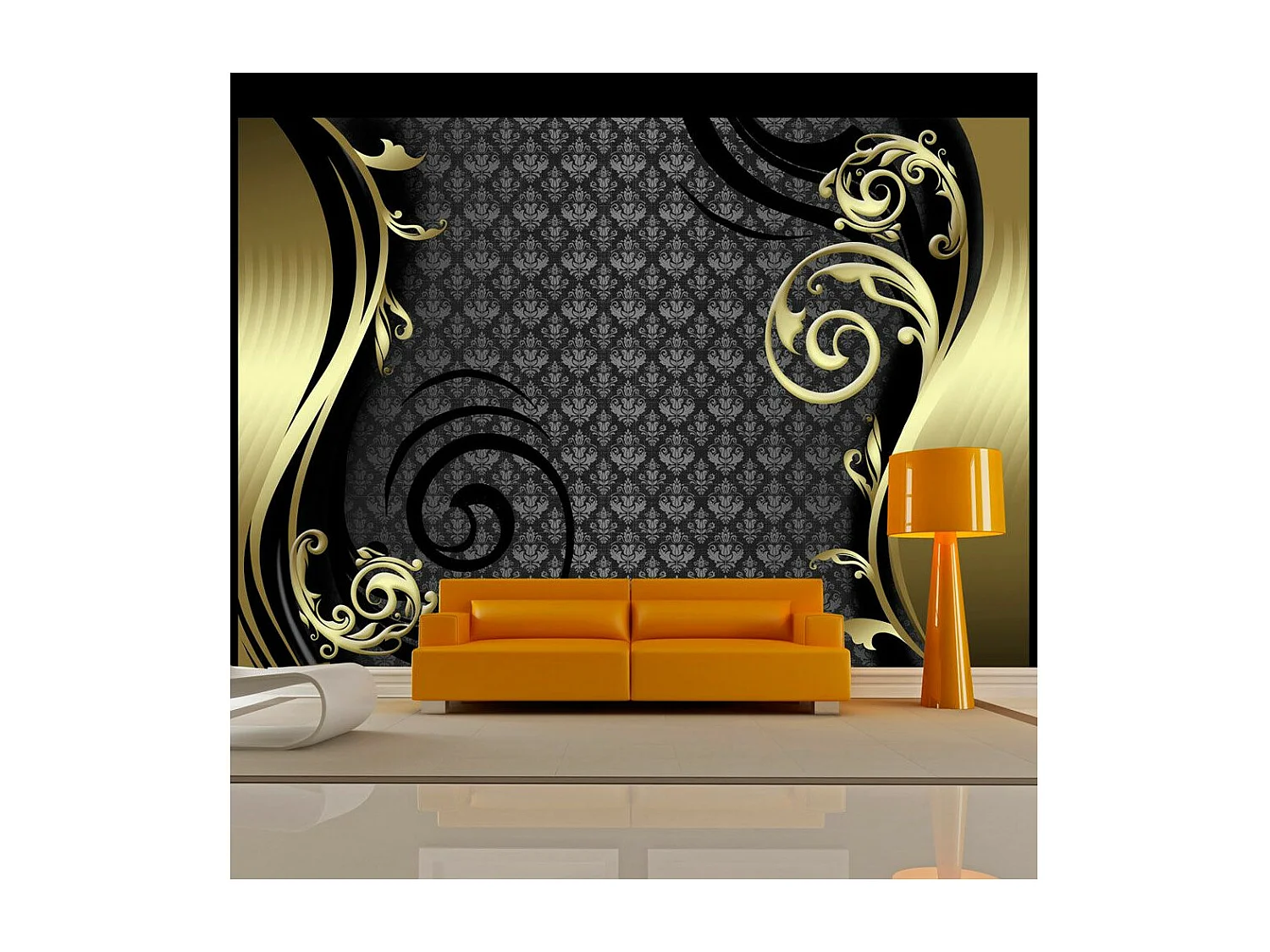 Papier Peint "Golden Curtain" 245 x 350 cm