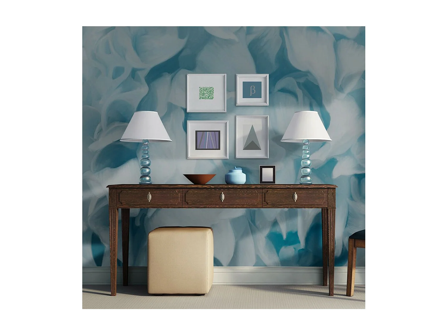 Papier Peint "Azalée Bleu" 231 x 300 cm