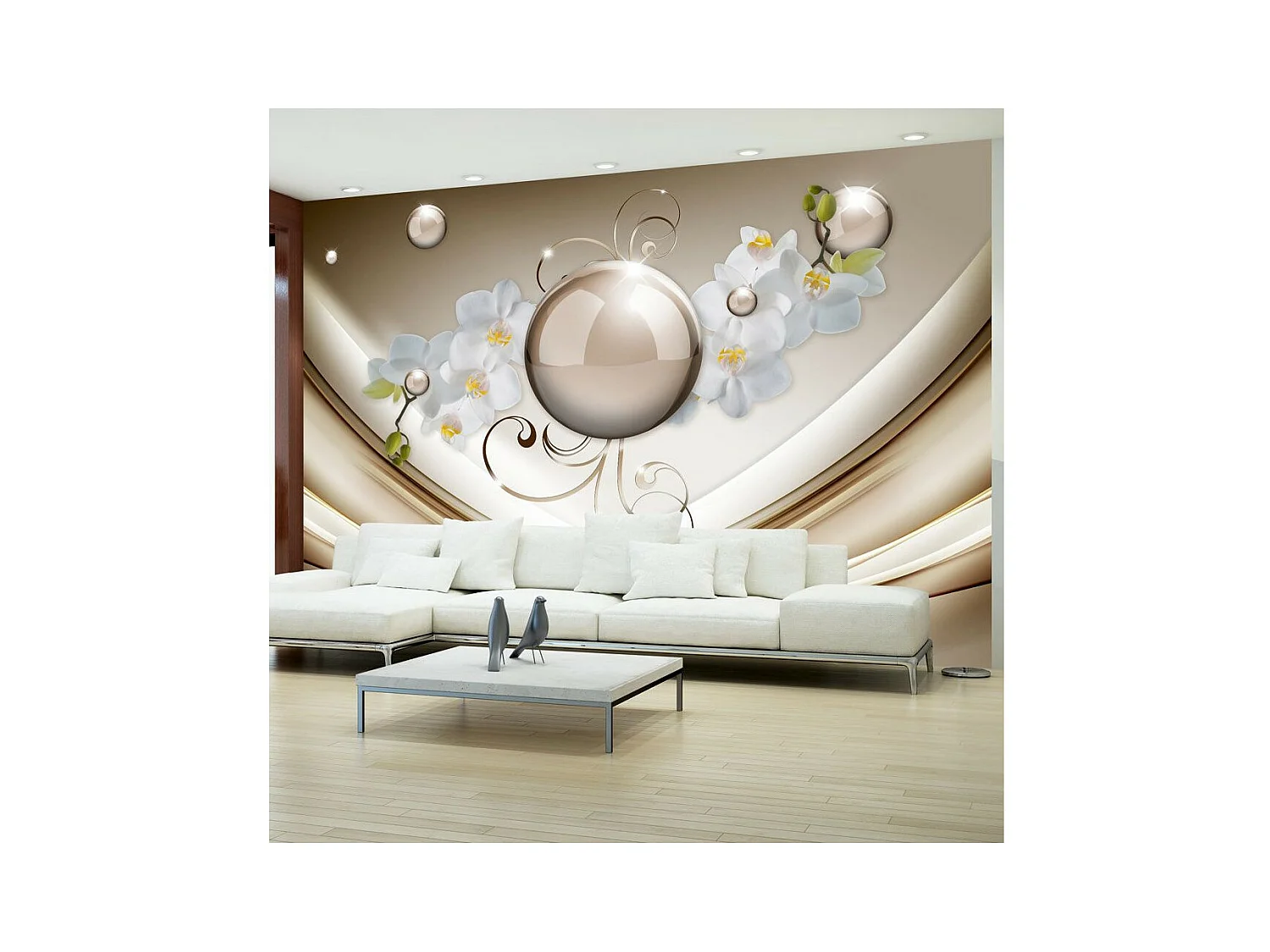 Papier Peint "Golden Abstract" 70 x 100 cm