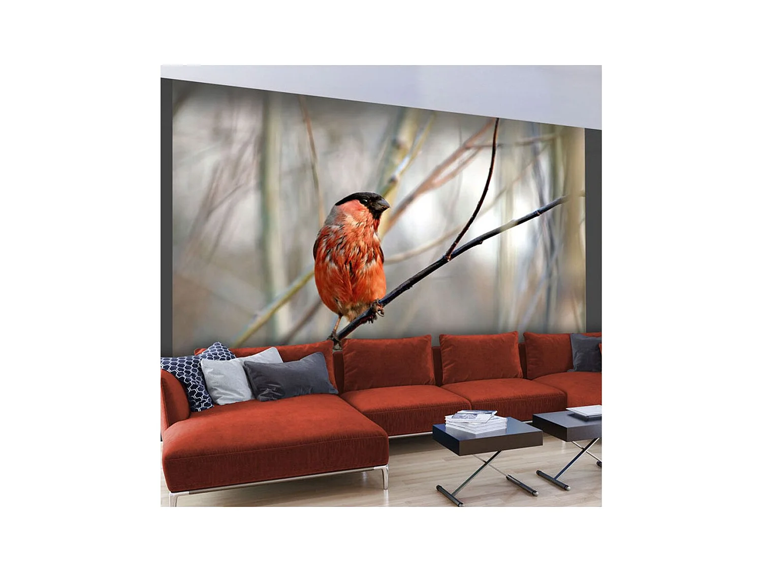 Papier Peint "Bullfinch in the Forest" 231 x 300 cm