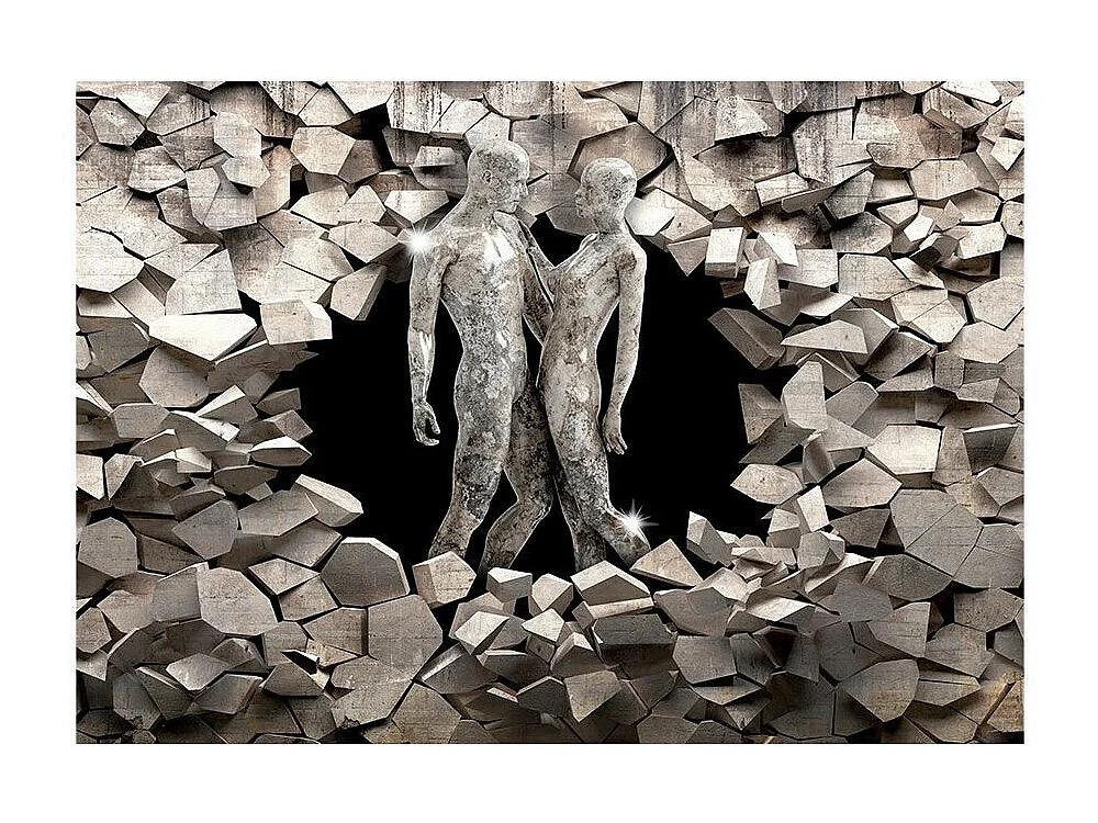Papier Peint "Love Made of Stone" 245 x 350 cm