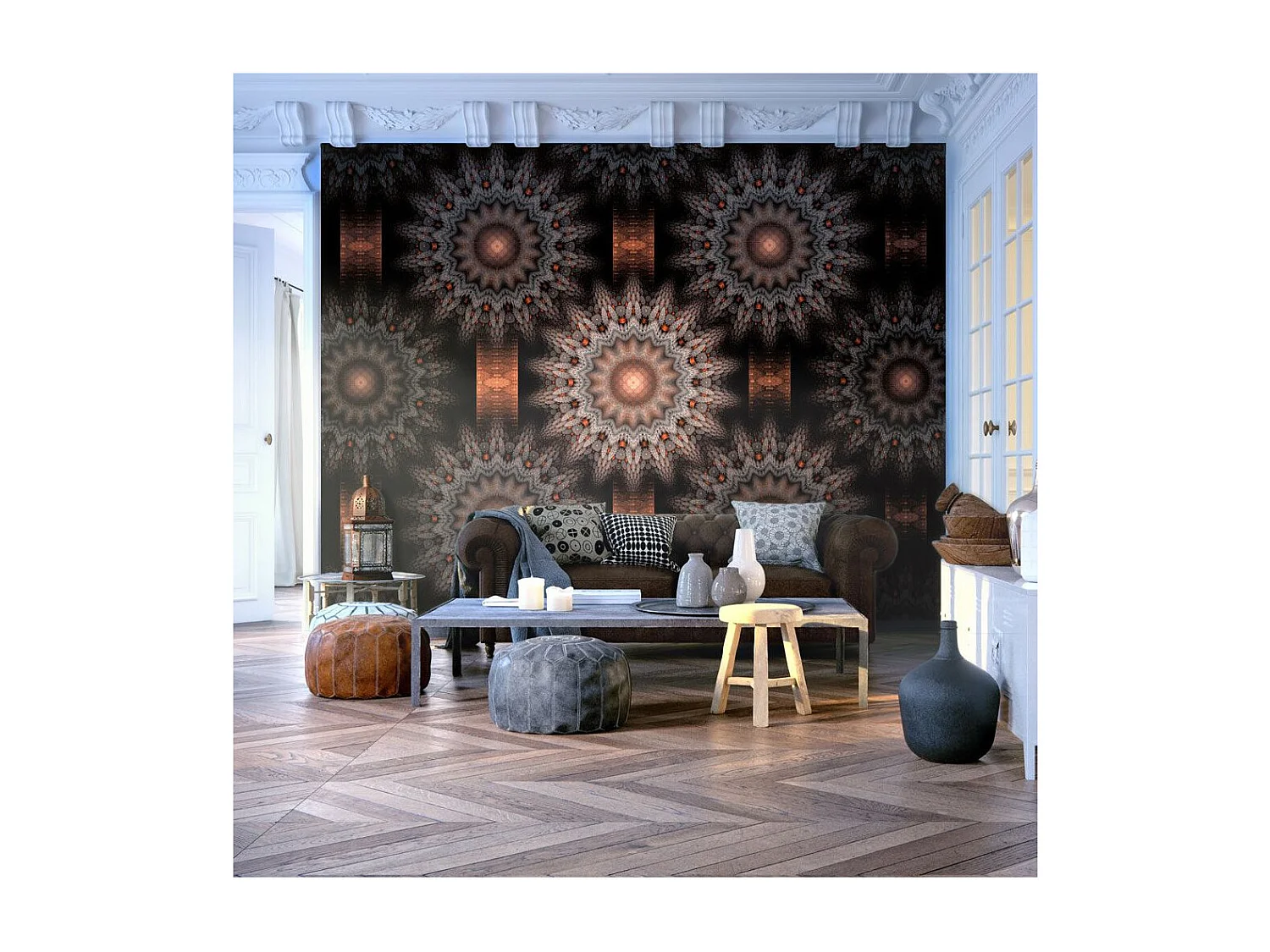 Papier Peint "Figure Fractale Fantaisie" 193 x 250 cm