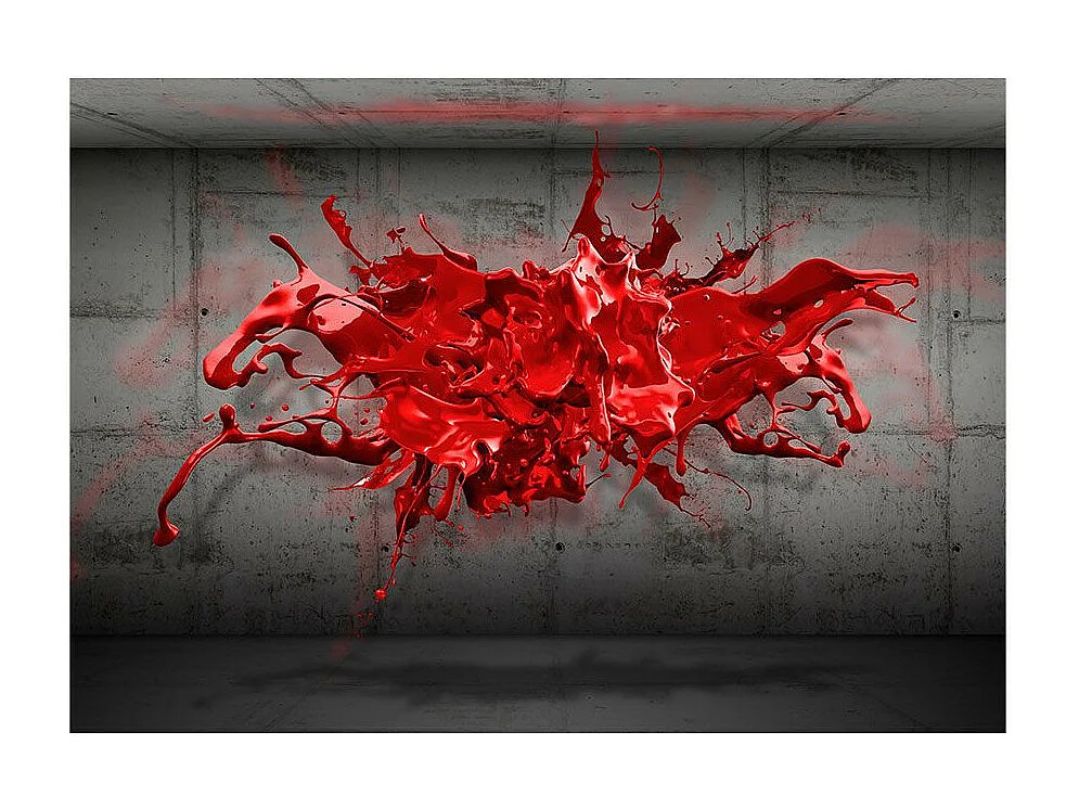 Papier Peint "Red Ink Blot" 105 x 150 cm