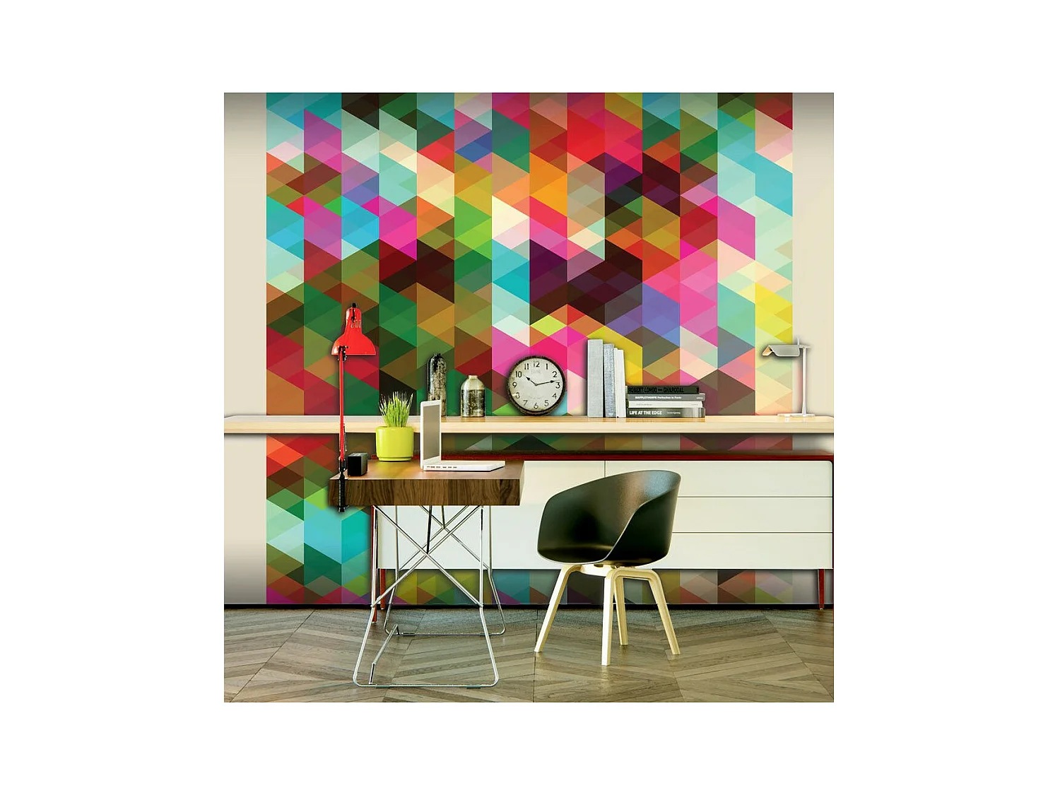 Papier Peint "Colourful Geometry" 154 x 200 cm