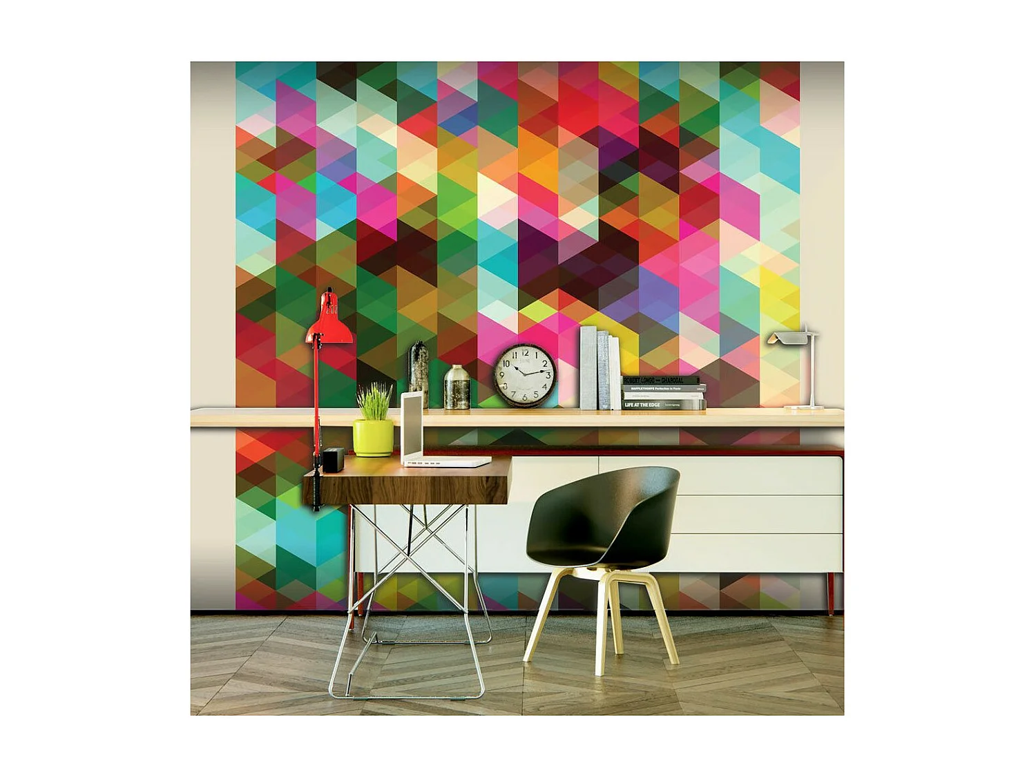 Papier Peint "Colourful Geometry" 154 x 200 cm