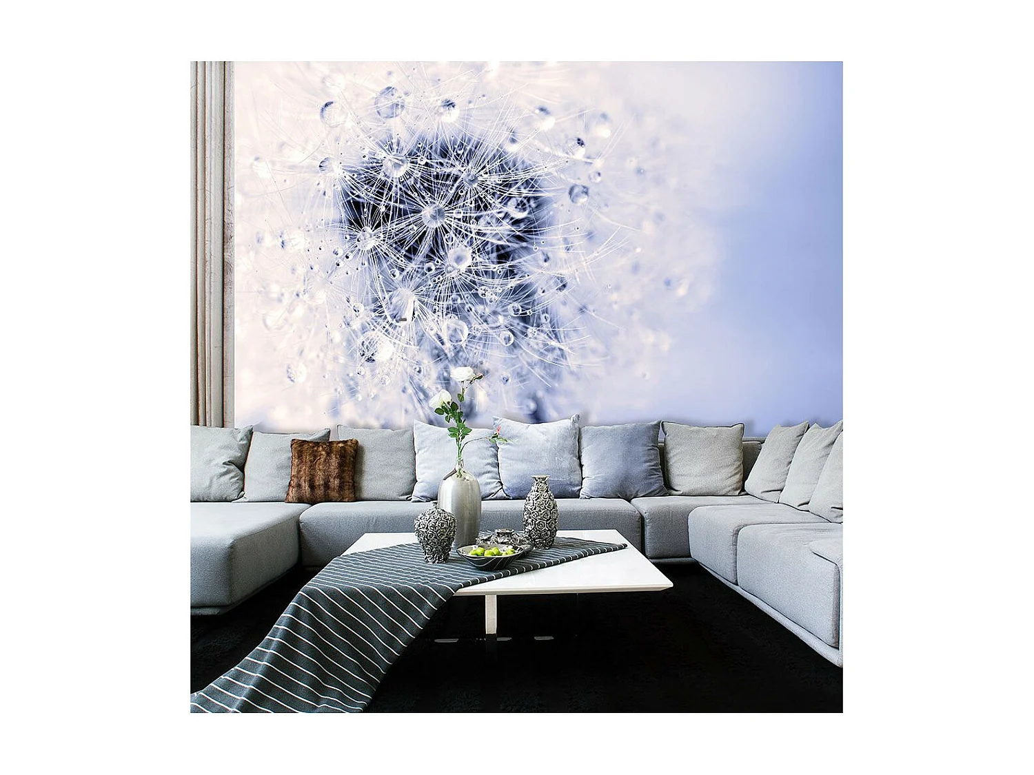 Papier Peint "Pusteblume Am Morgen" 70 x 100 cm