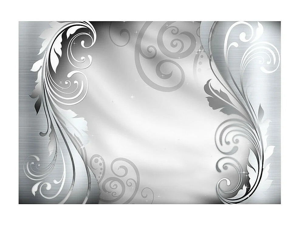 Papier Peint "Silver Ornament" 70 x 100 cm