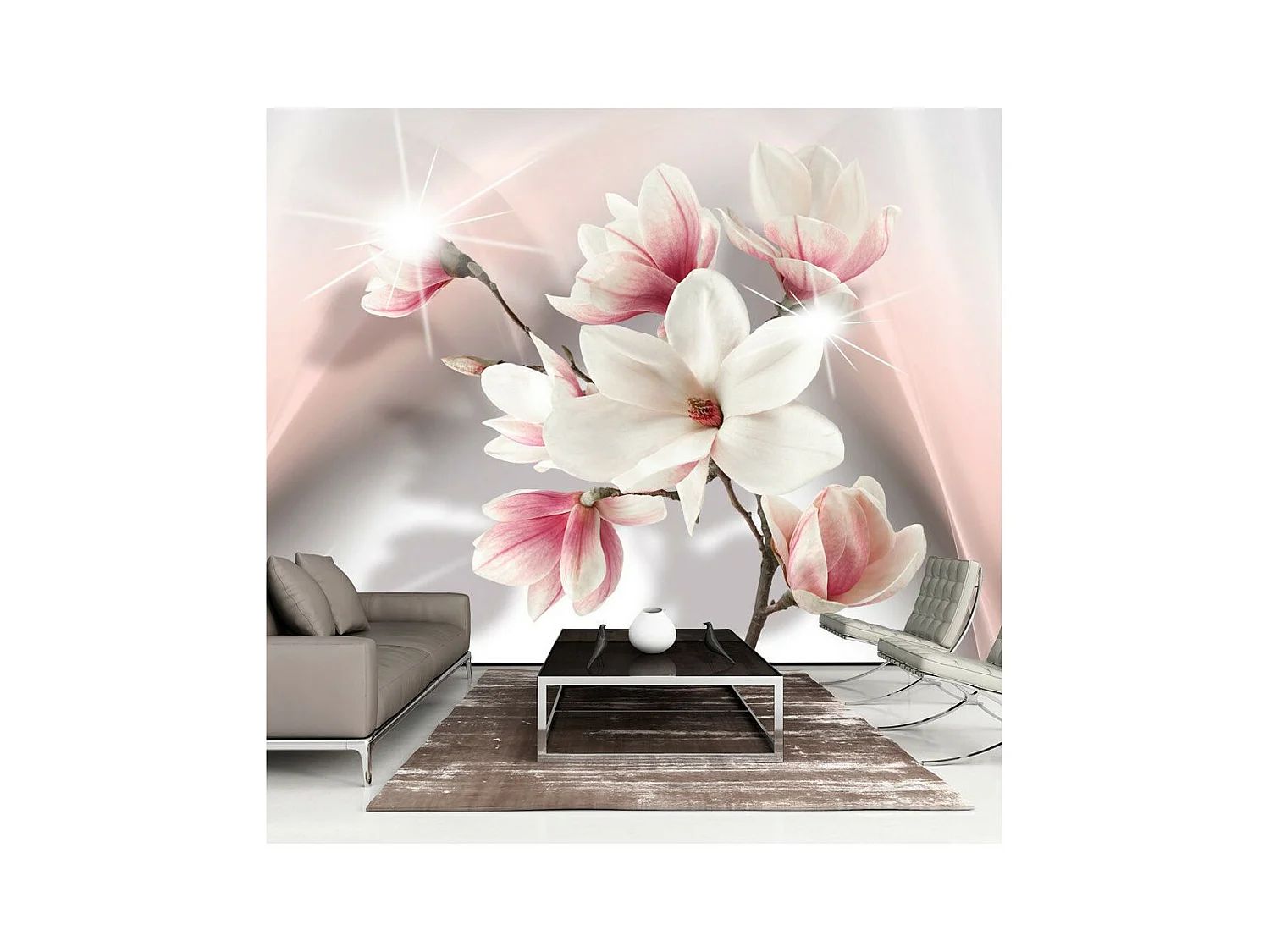 Papier Peint XXL "White Magnolias II" 280x500cm