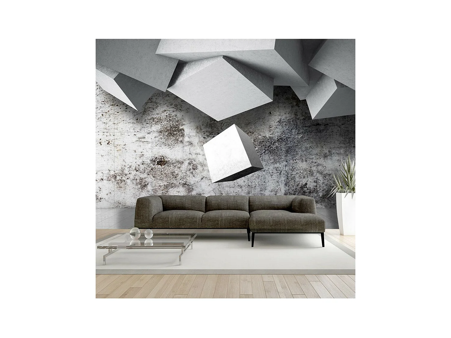 Papier Peint "Geometric Rain" 140 x 200 cm