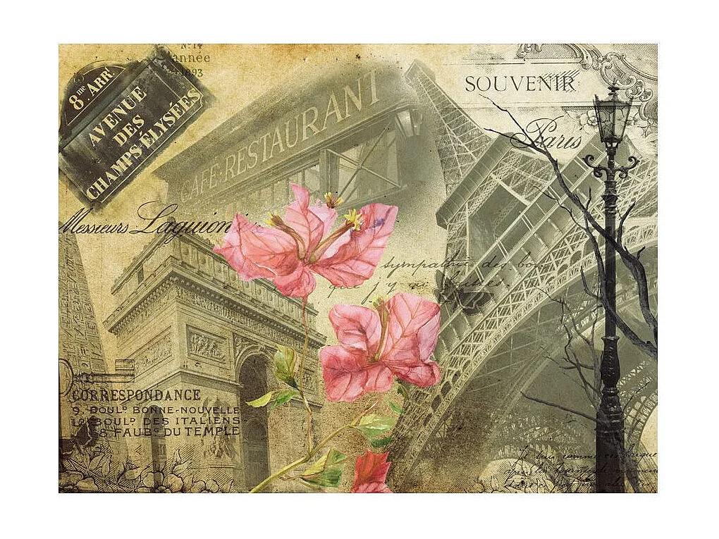 Papier Peint "Bonjour Paris!" 231 x 300 cm