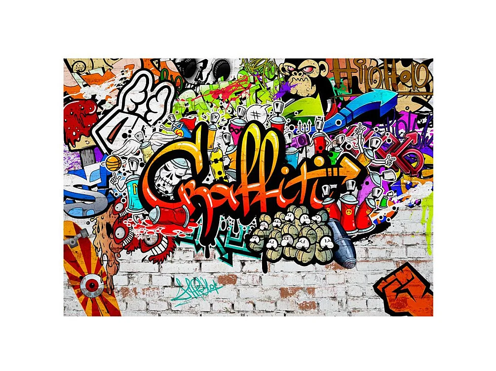 Papier Peint "Colorful Graffiti" 70 x 100 cm