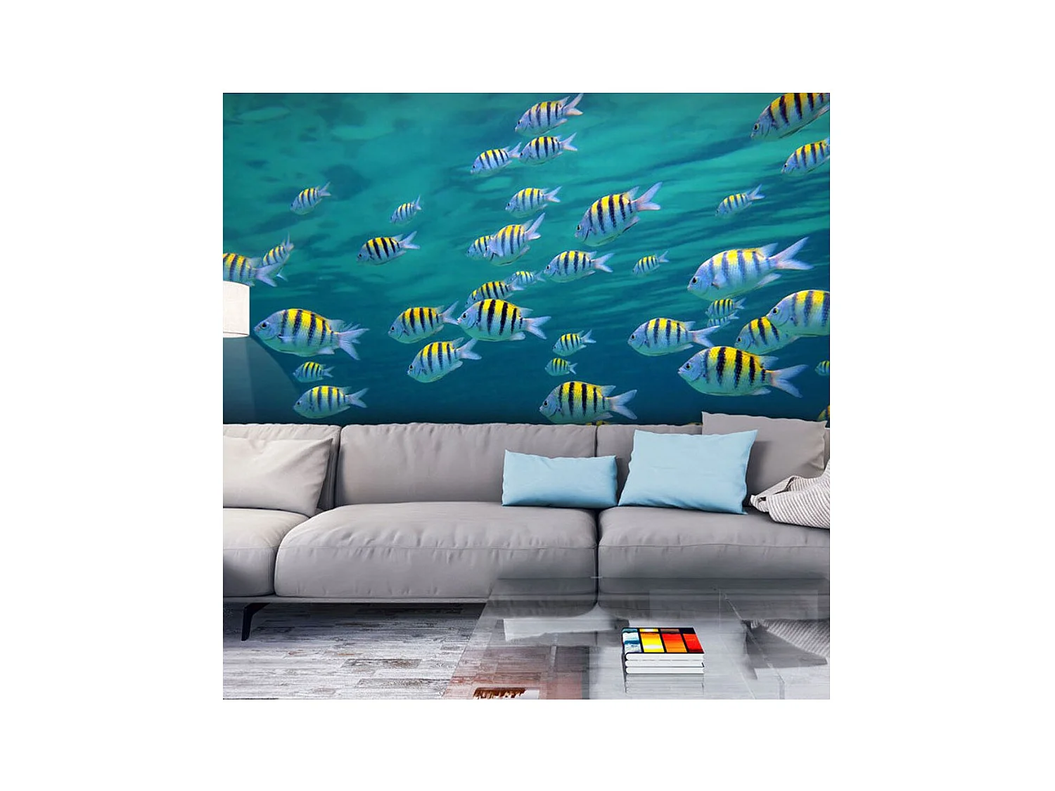 Papier Peint "Paysage Sous Marin Caraïbe" 231 x 300 cm