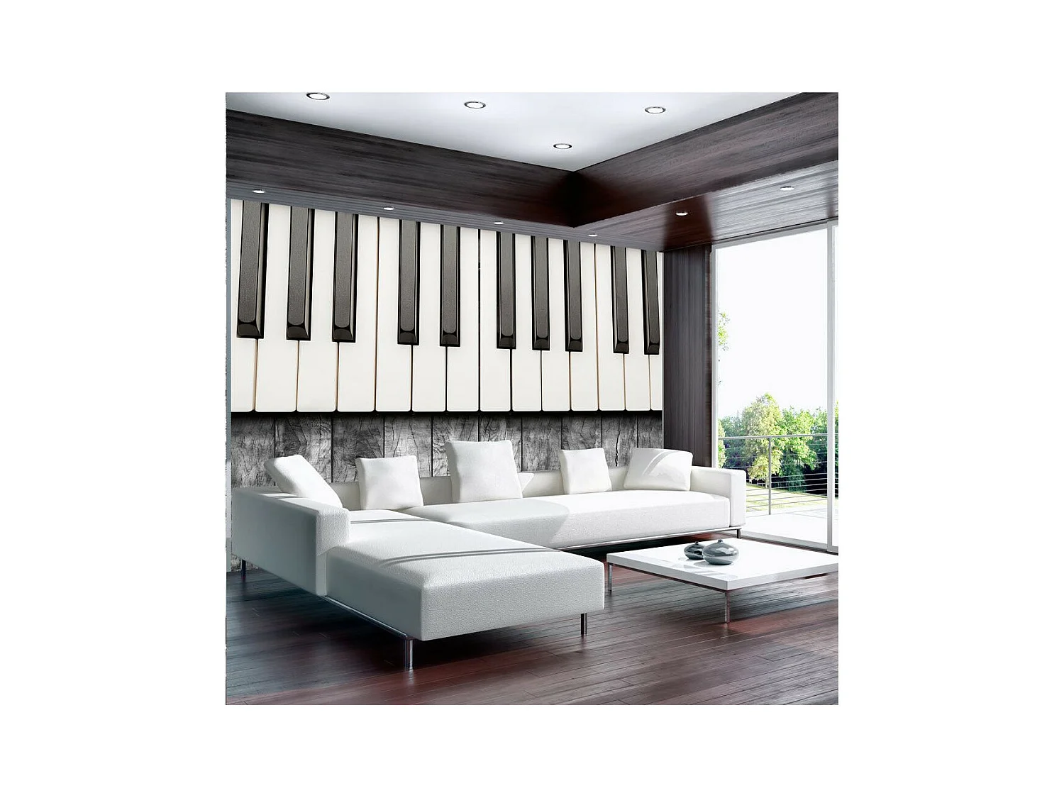 Papier Peint "Inspired By Chopin Grey Wood" 210 x 300 cm