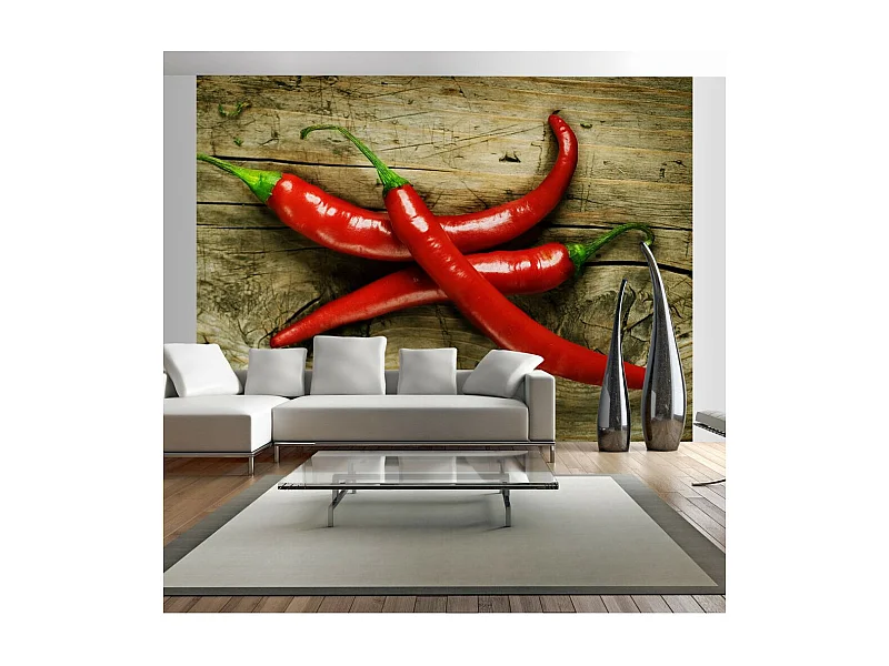 Papier Peint "Spicy Chili Peppers" 270 x 350 cm