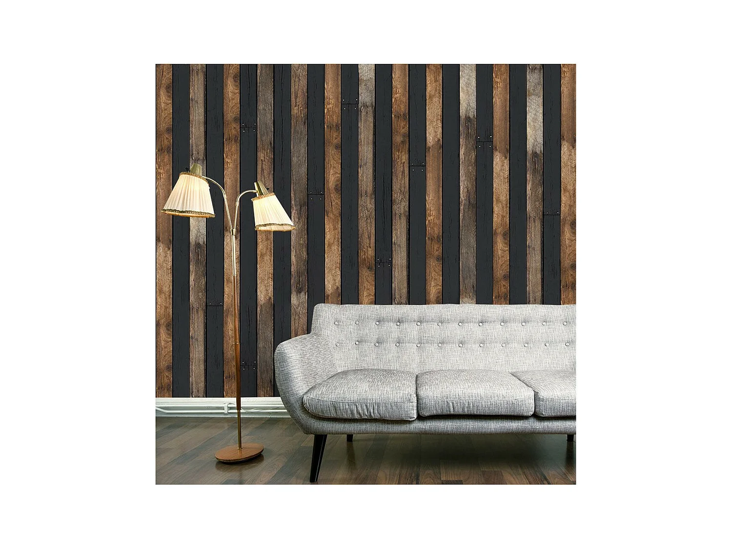 Papier Peint "Wooden Duo" 50x1000cm