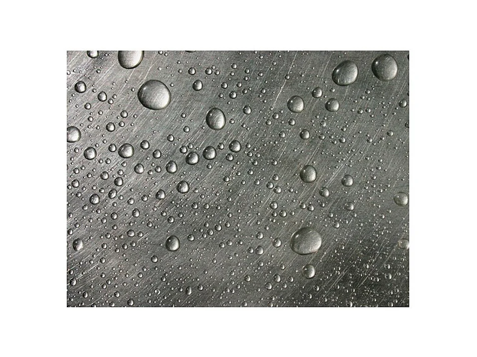Papier Peint "Surface en Acier avec Gouttes D'eau" 154 x 200 cm