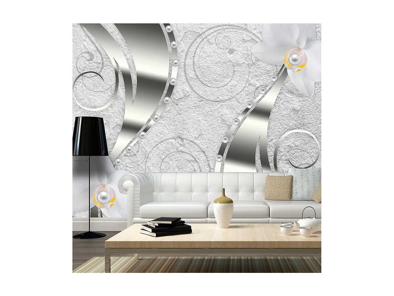 Papier Peint "Flowering Abstraction" 70 x 100 cm