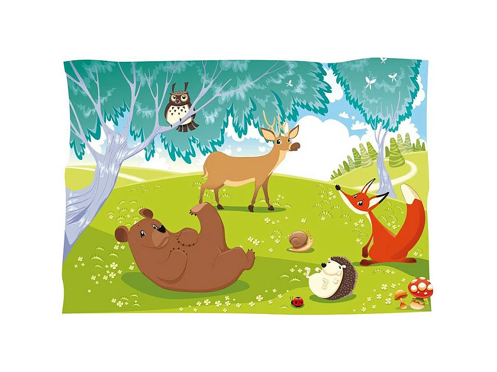 Papier Peint "Animaux Hilares" 70 x 100 cm