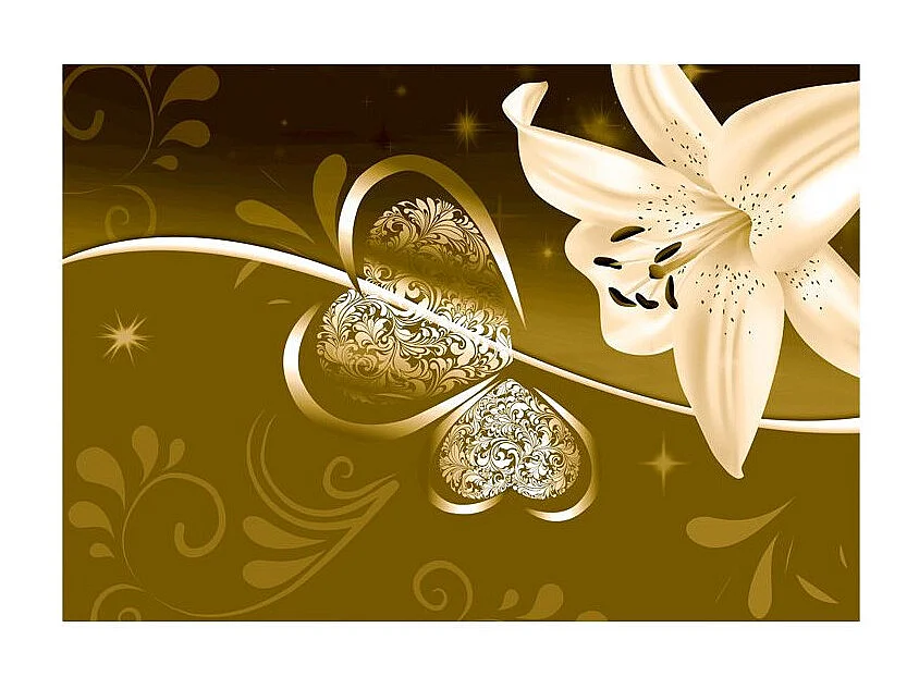 Papier Peint "Lily in Shades of Green" 210 x 300 cm