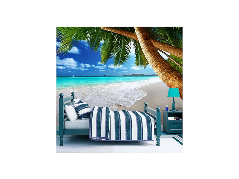 Papier Peint "Île Tropicale" 70 x 100 cm