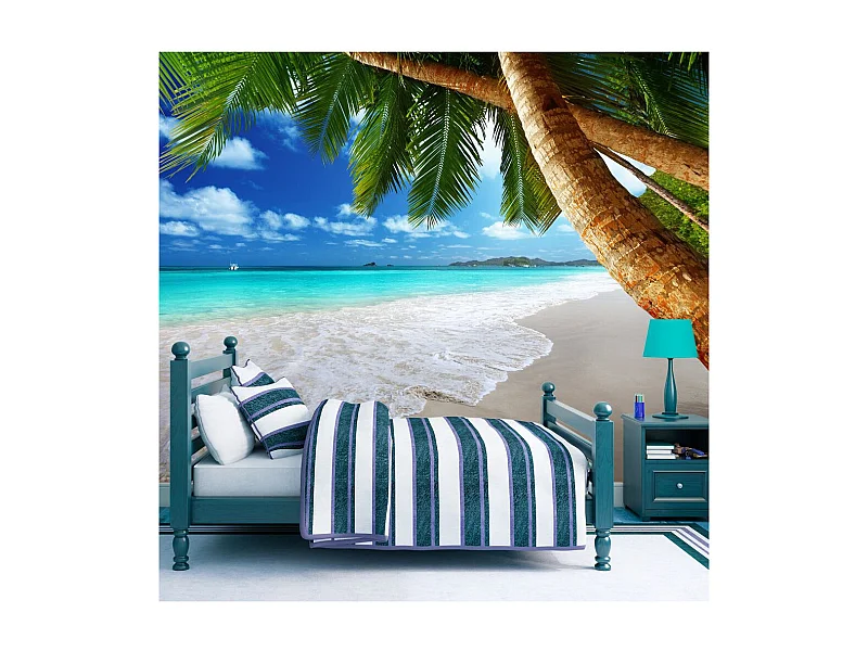 Papier Peint "Île Tropicale" 70 x 100 cm