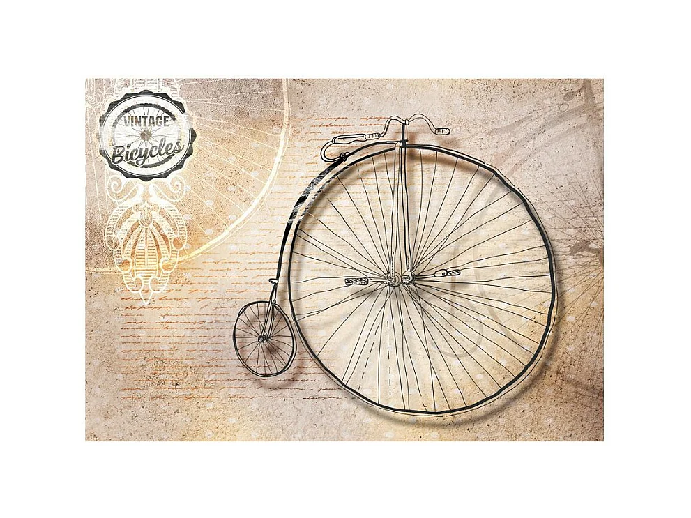 Papier Peint "Vintage Bicycles Sepia" 175 x 250 cm