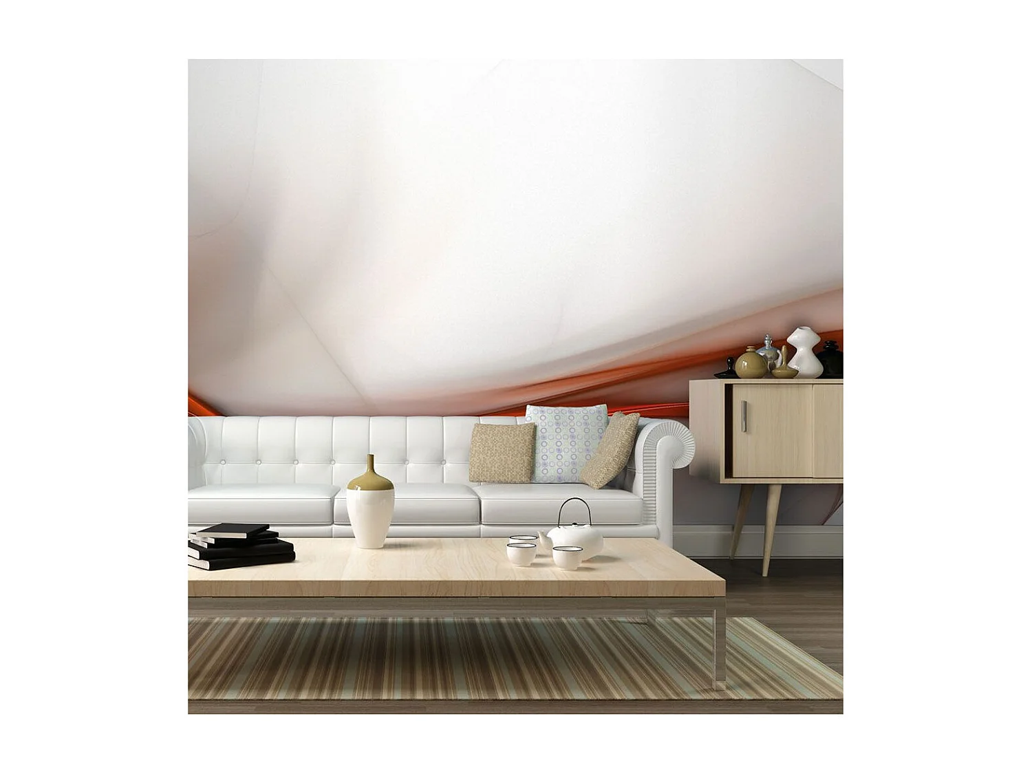 Papier Peint "Elegant Orange Design" 154 x 200 cm