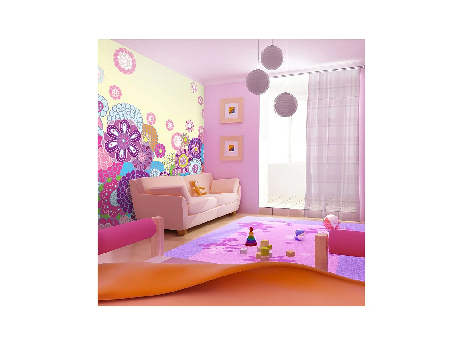 Papier Peint "Joyeuse Prairie" 154 x 200 cm