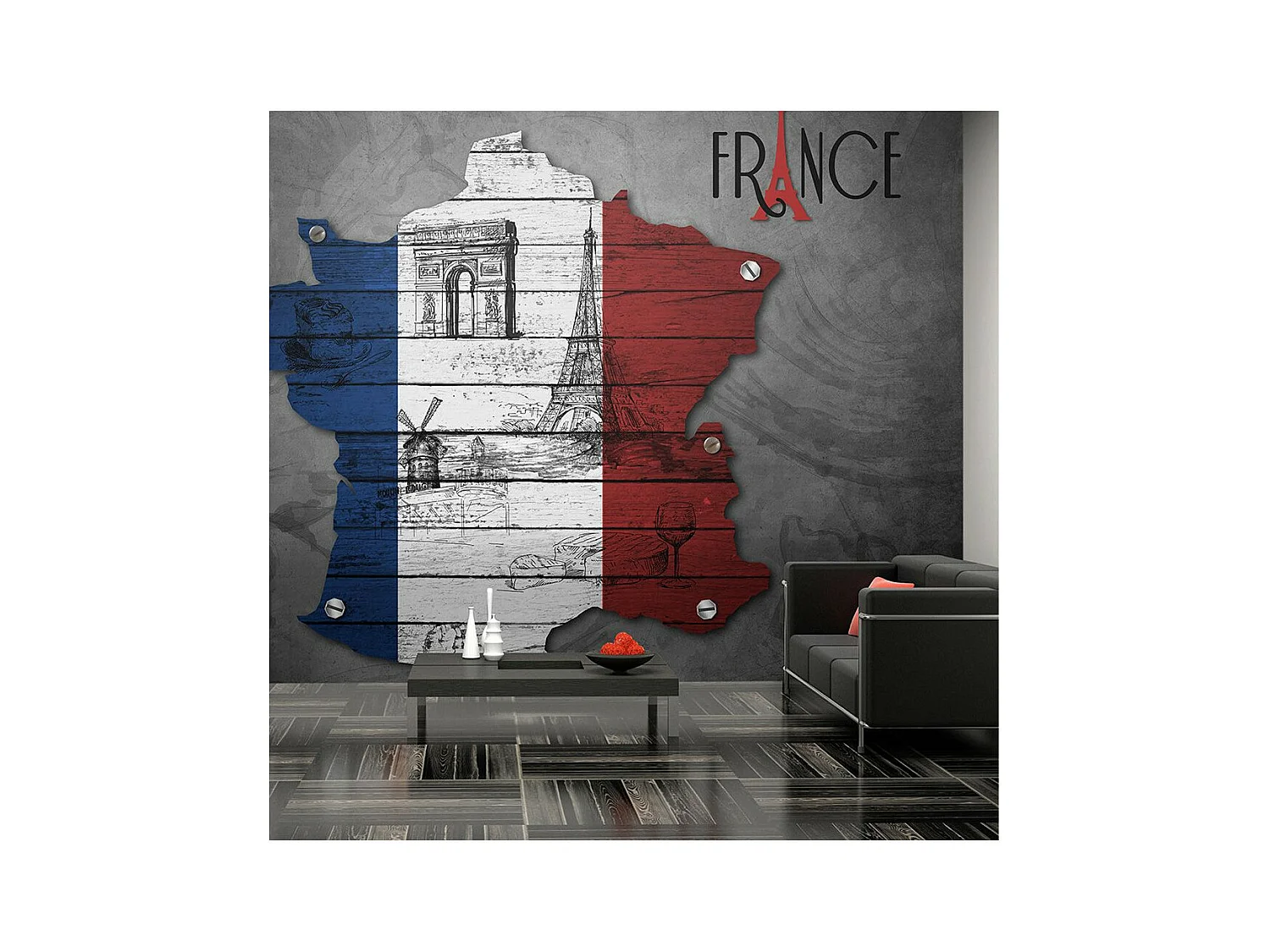 Papier Peint "France Symboles" 193 x 250 cm