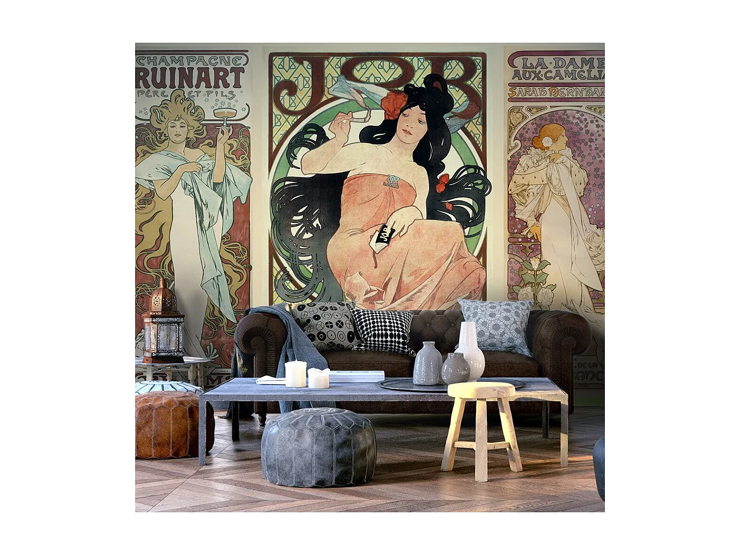 Papier Peint "Alphonse Mucha Women's" 175 x 250 cm