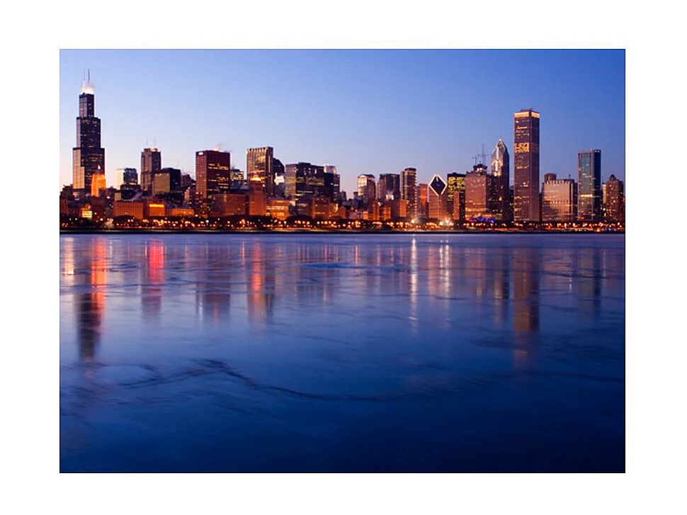 Papier Peint "Icy Downtown Chicago" 193 x 250 cm