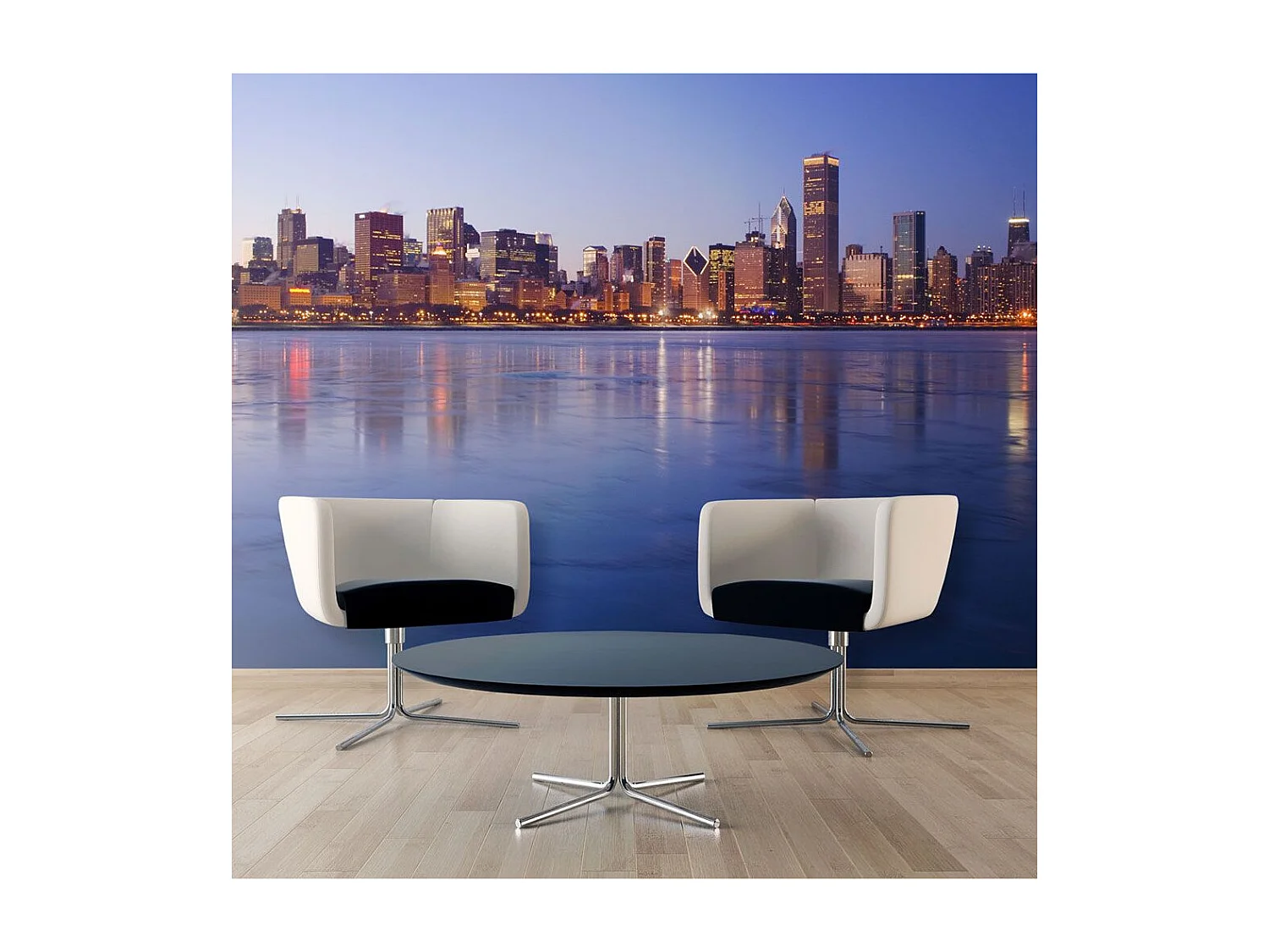 Papier Peint "Icy Downtown Chicago" 193 x 250 cm