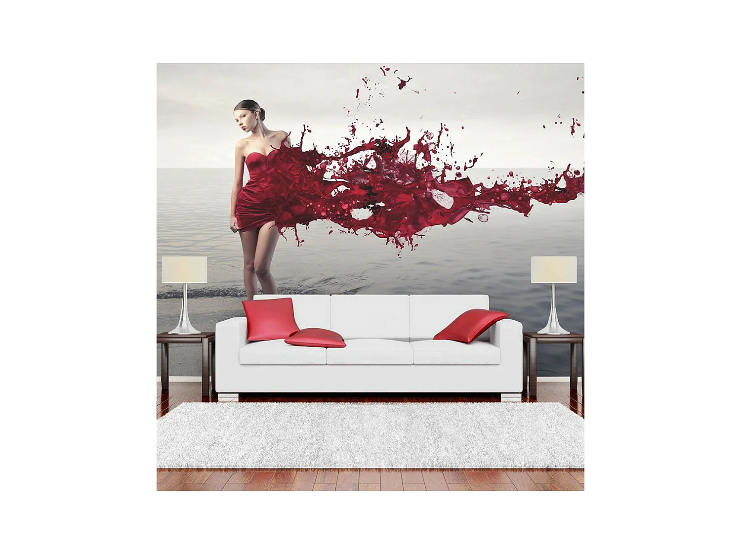 Papier Peint "Red Beauty" 231 x 300 cm