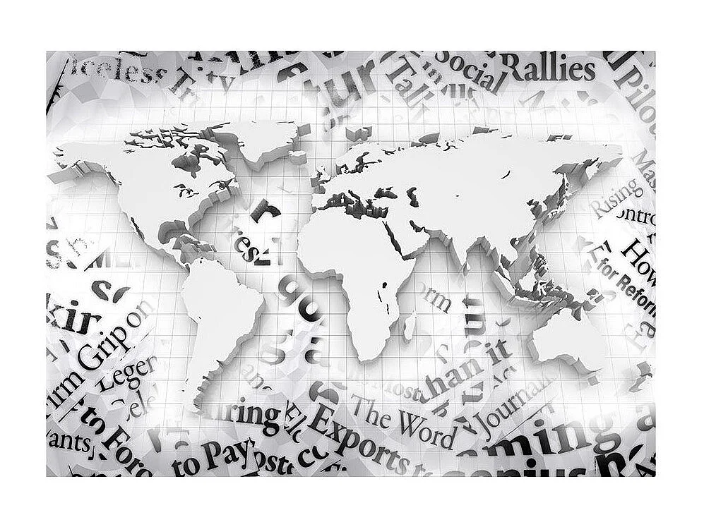 Papier Peint "The World of Newspapers" 175 x 250 cm