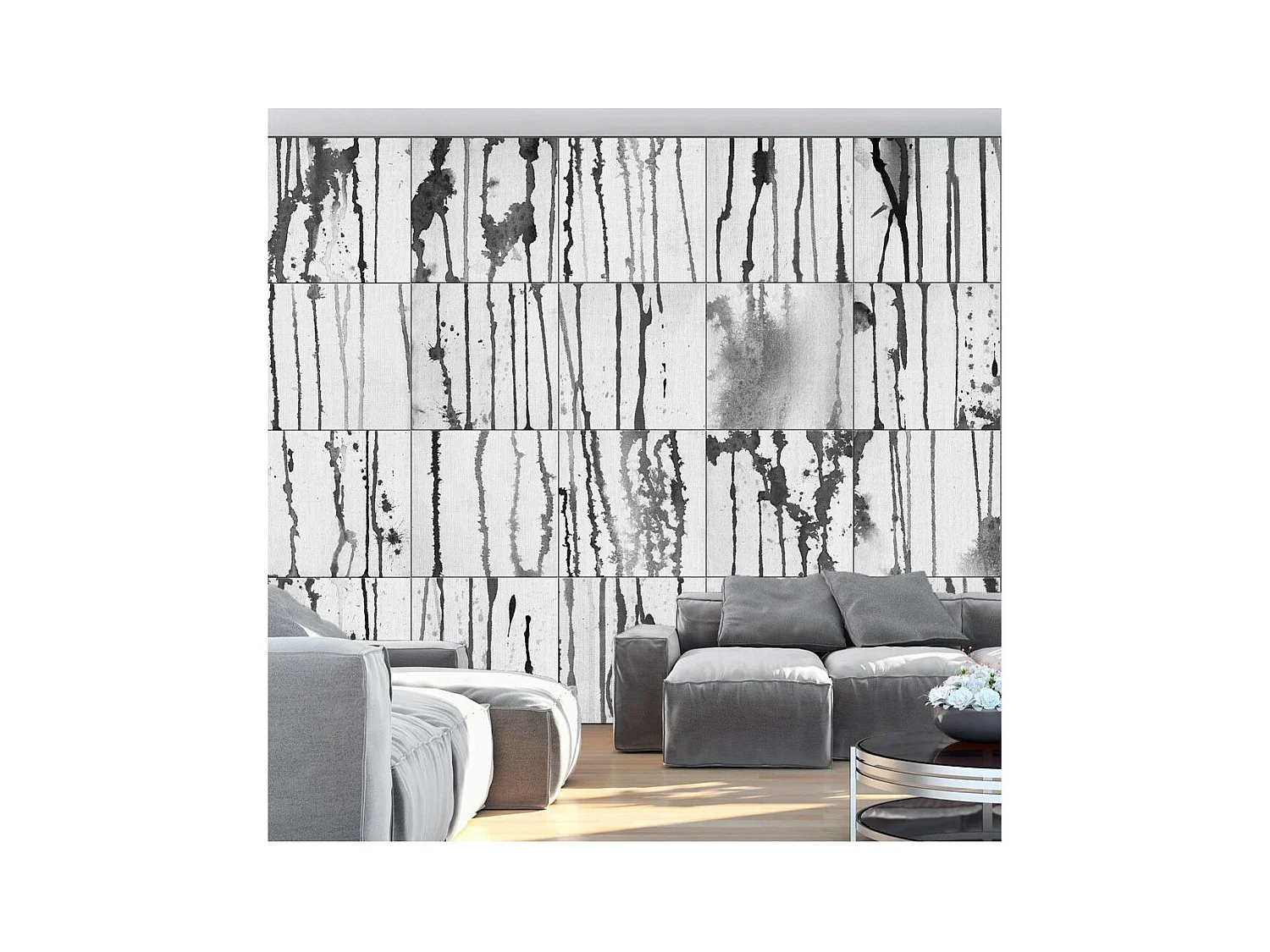 Papier Peint "Grey Torrents" 50x1000cm