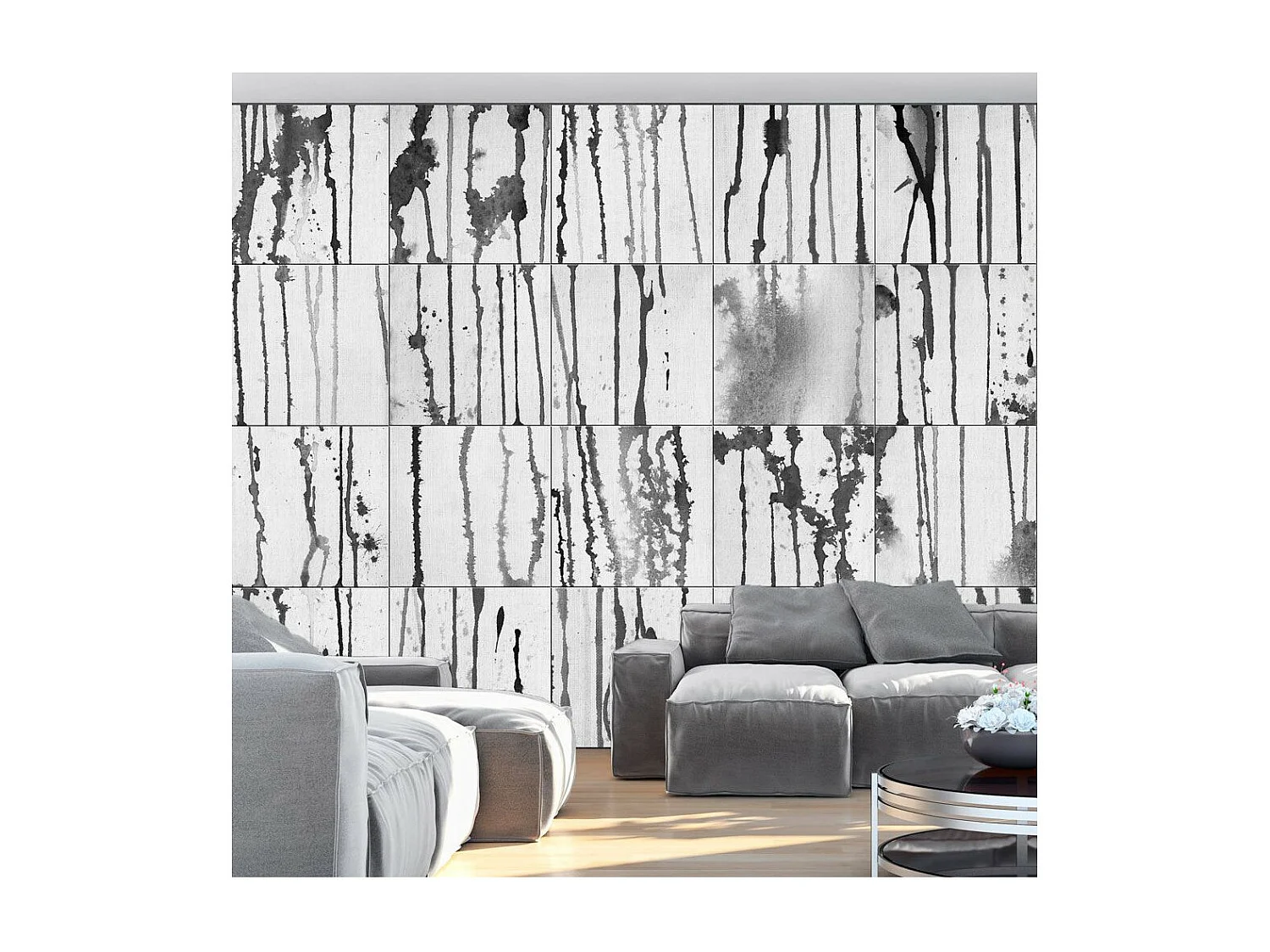 Papier Peint "Grey Torrents" 50x1000cm