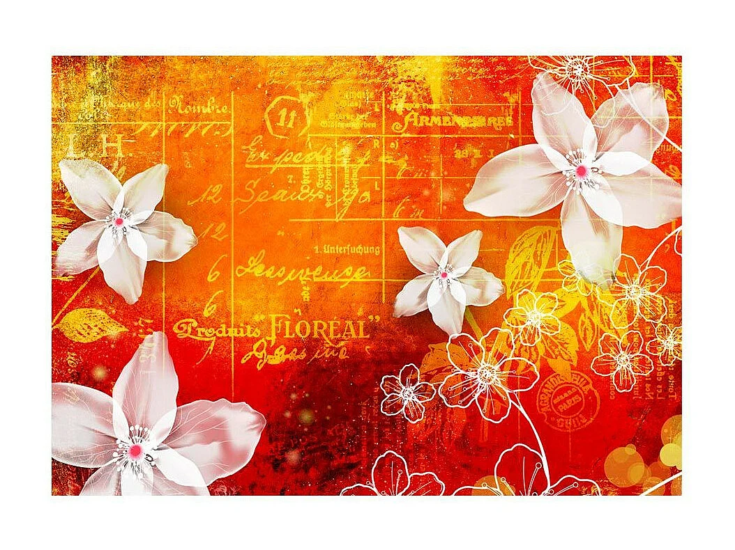 Papier Peint "Floral Notes II" 140 x 200 cm