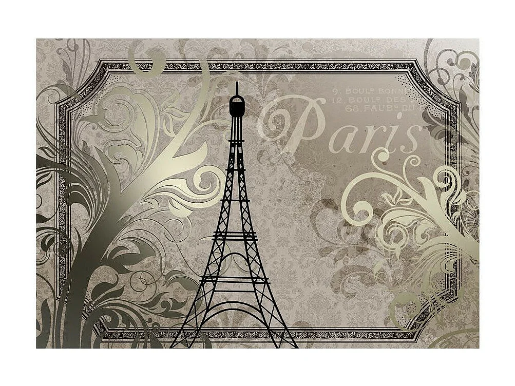 Papier Peint "Vintage Paris Gold" 105 x 150 cm