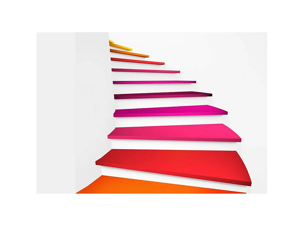 Papier Peint "Colorful Stairs" 140 x 200 cm