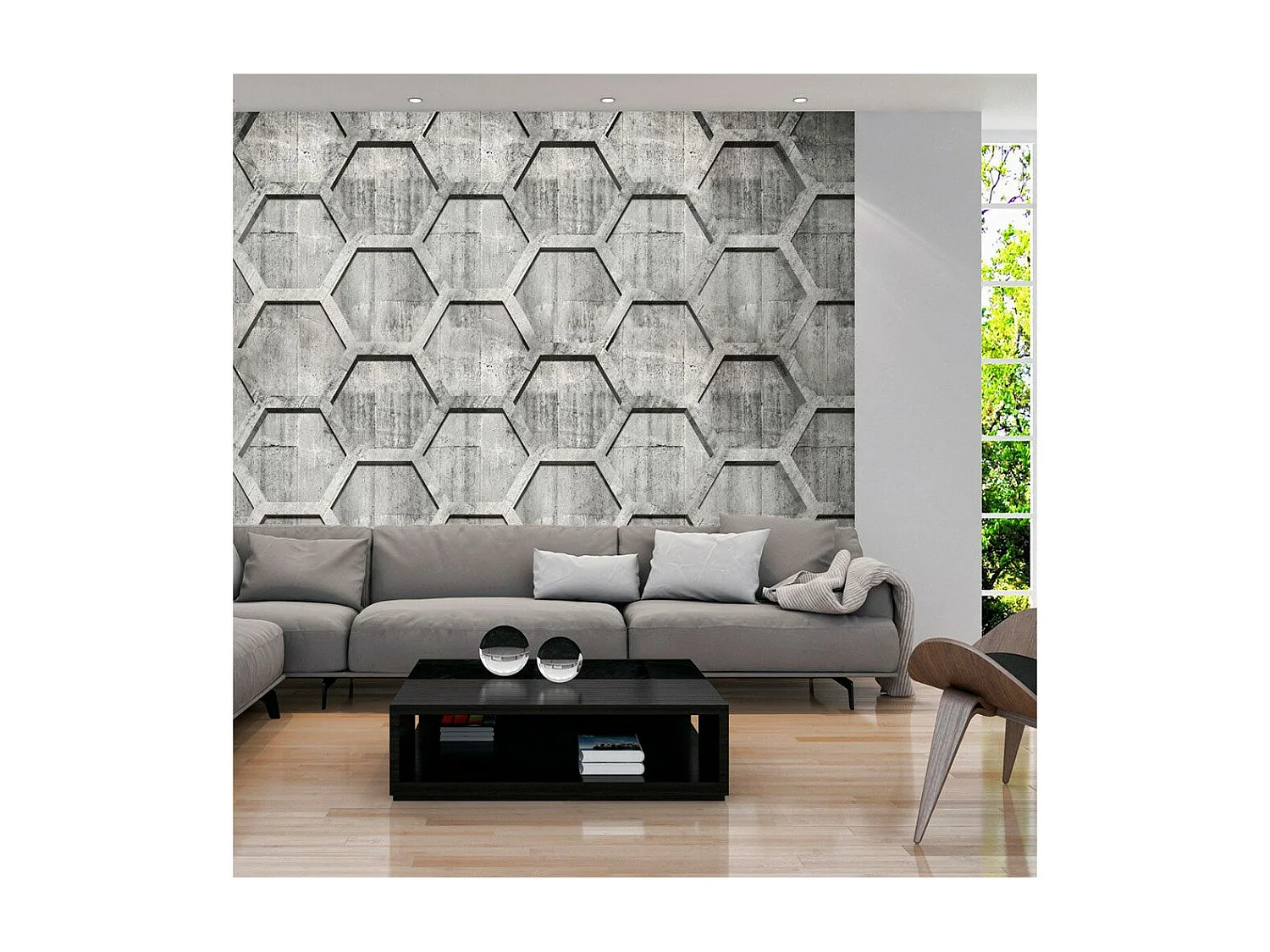 Papier Peint "Platinum Cubes" 70 x 100 cm