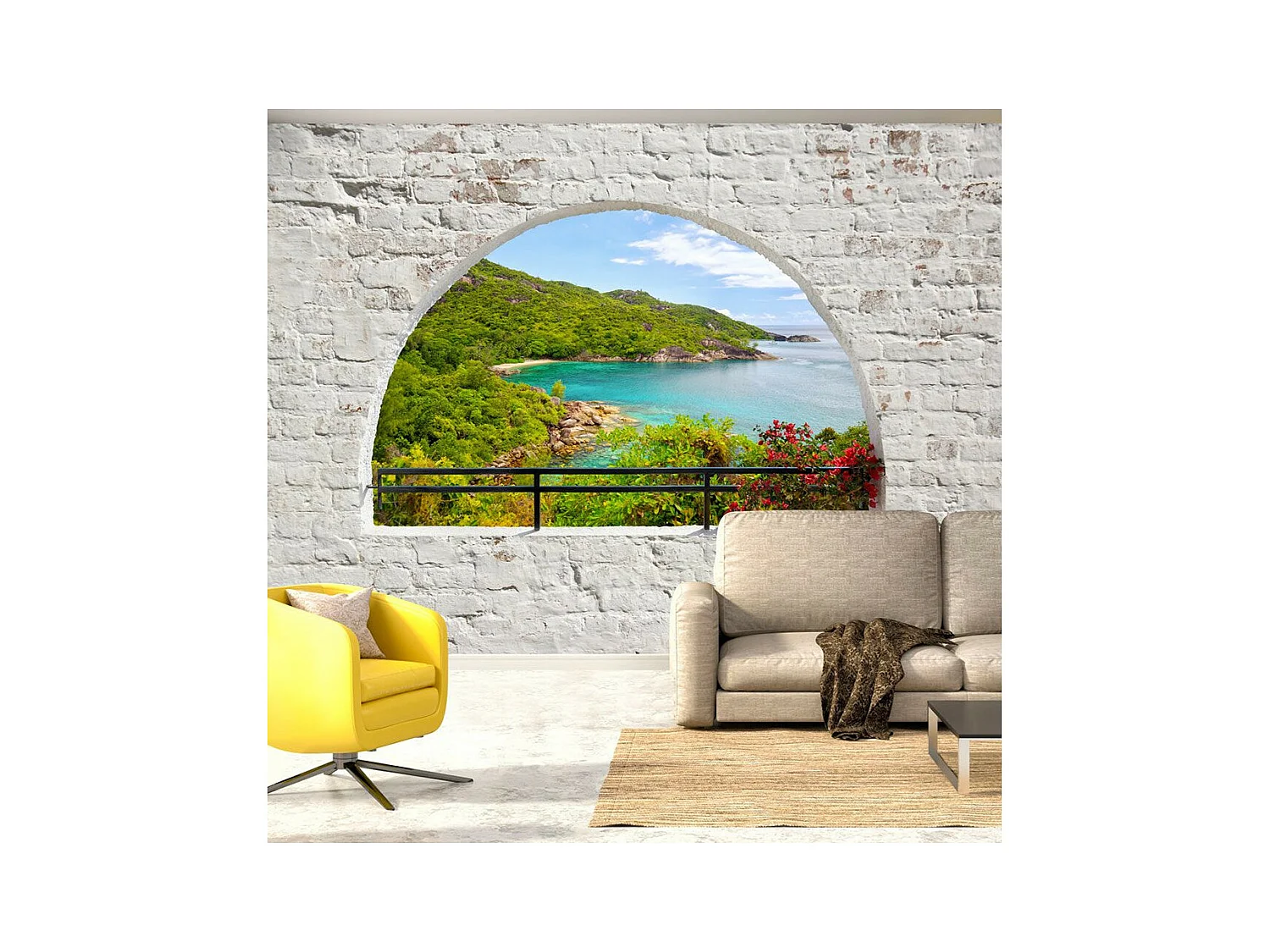 Papier Peint "Emerald Island" 105 x 150 cm