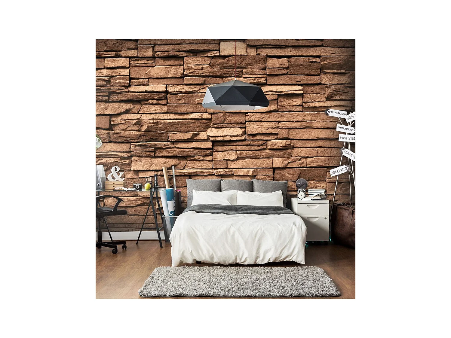 Papier Peint "Chocolate Stones" 105 x 150 cm