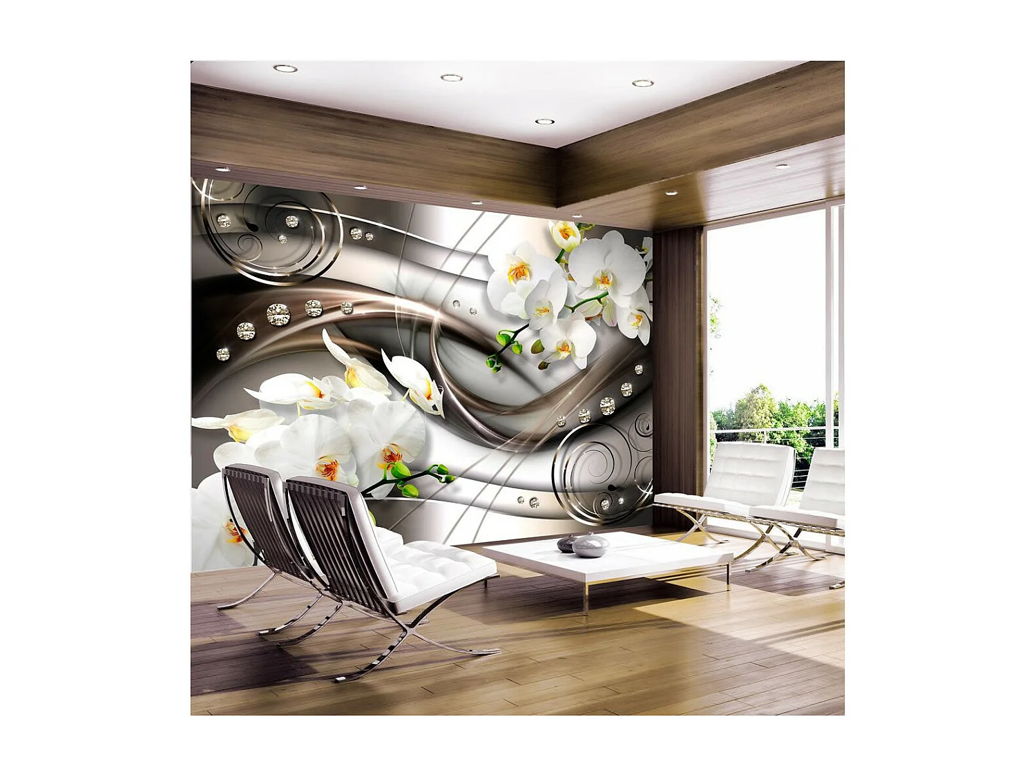 Papier Peint "Breeze & Orchid" 70 x 100 cm