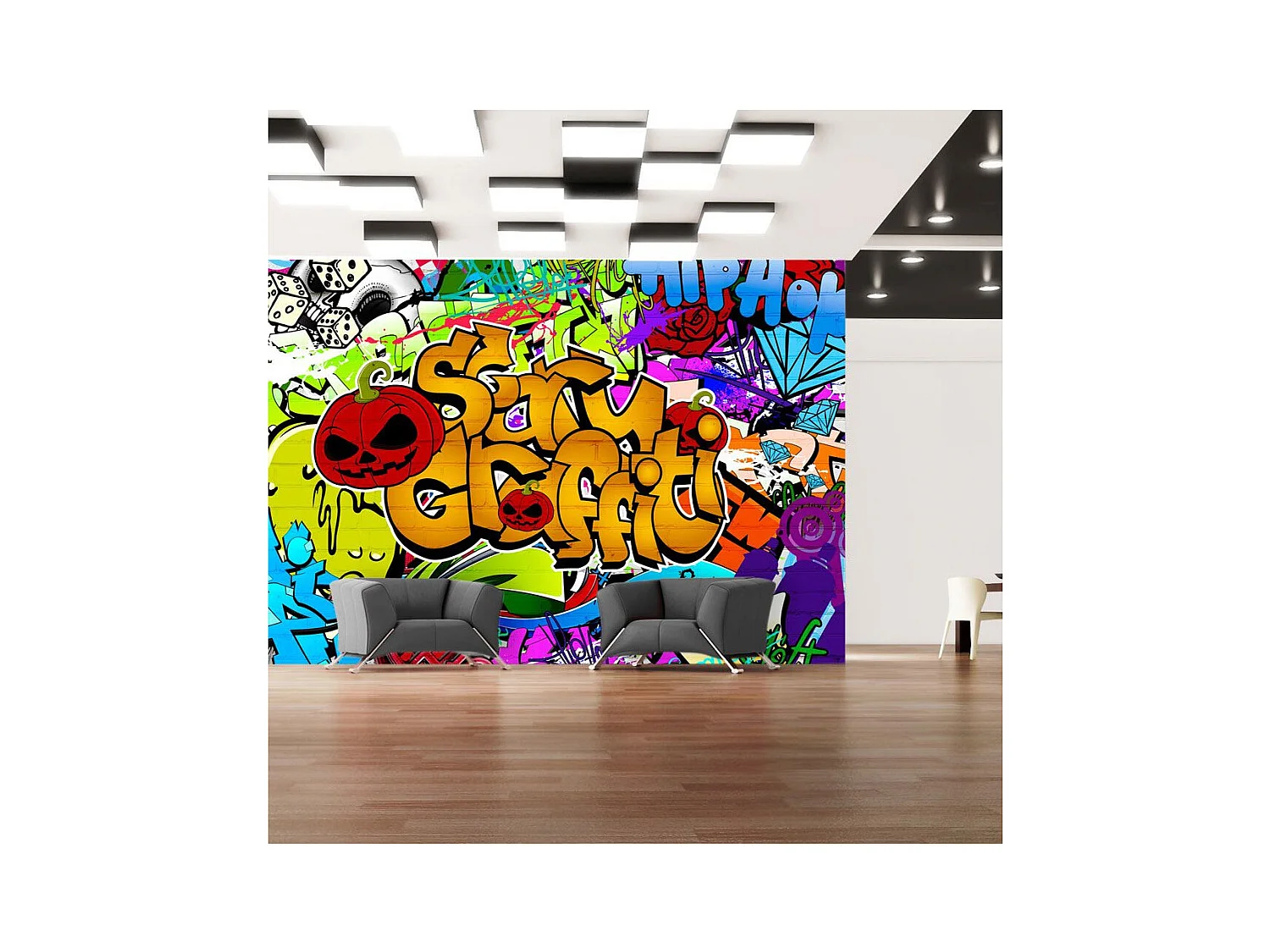 Papier Peint "Scary Graffiti" 105 x 150 cm