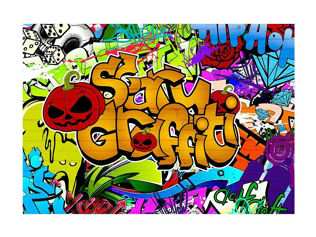 Papier Peint "Scary Graffiti" 105 x 150 cm