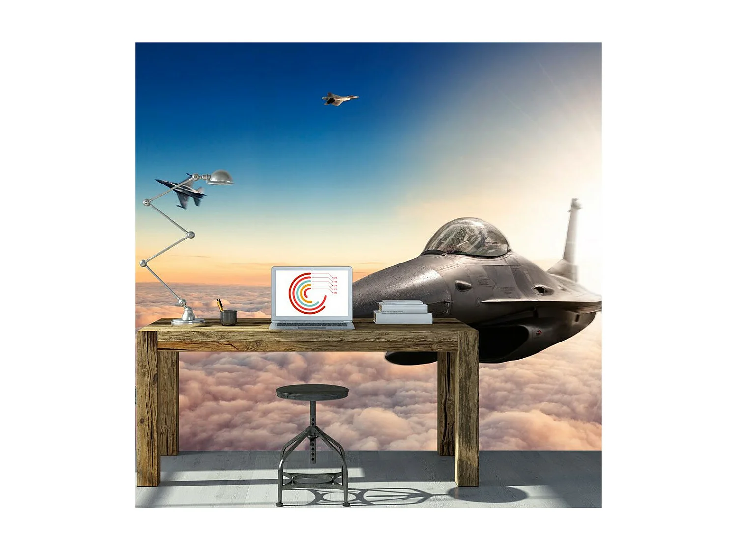 Papier Peint "F16 Fighter Jets" 70 x 100 cm