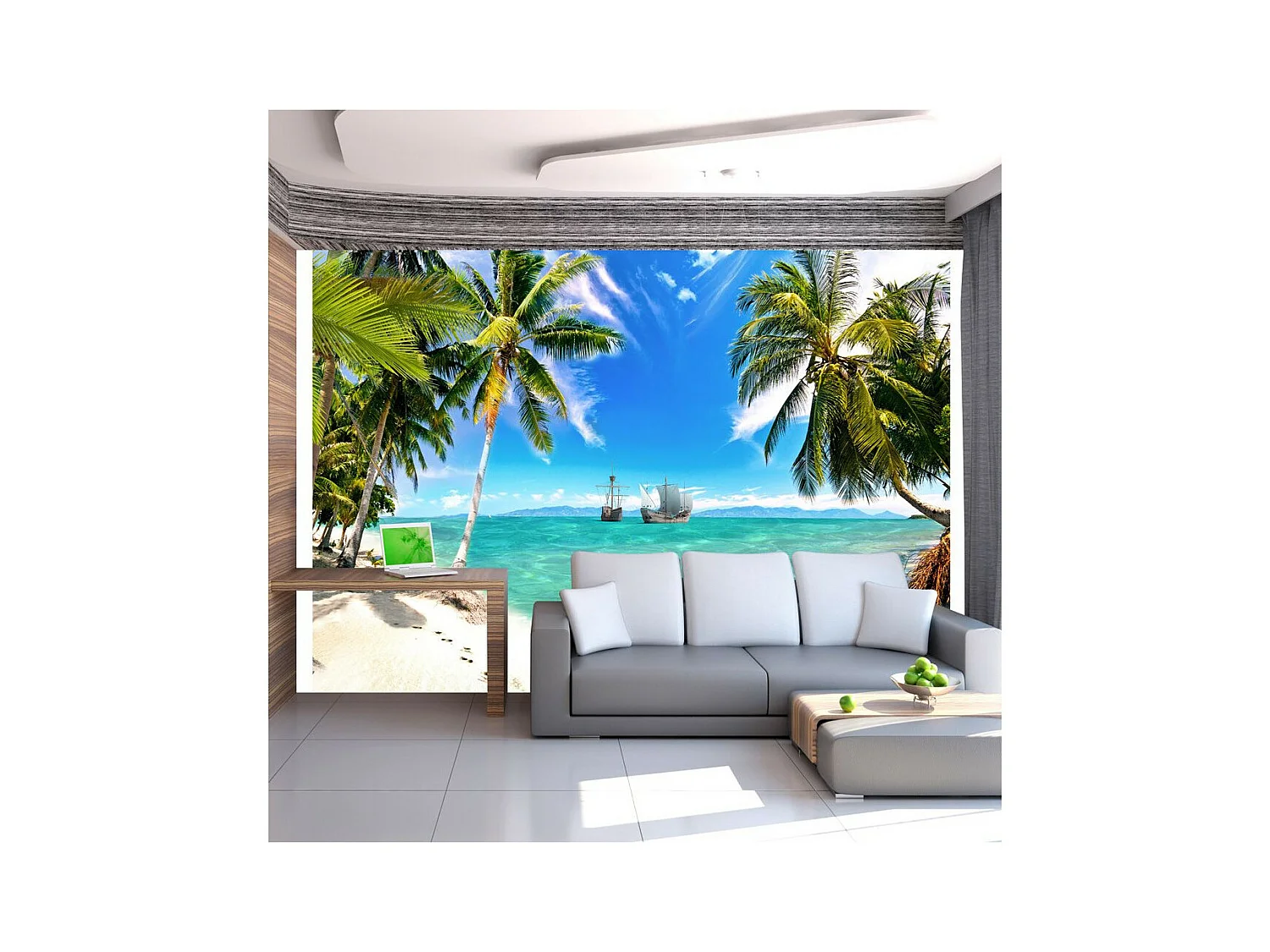 Papier Peint "Lost Ships" 140 x 200 cm